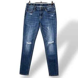 Vigoss Jeans Womens Sz 28x25 Jagger Skinny Classic Fit Mid-Rise Distressed Denim